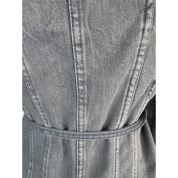 2/$30 ZARA Small Gray Wrap Style Denim Jacket - Picture 12 of 16